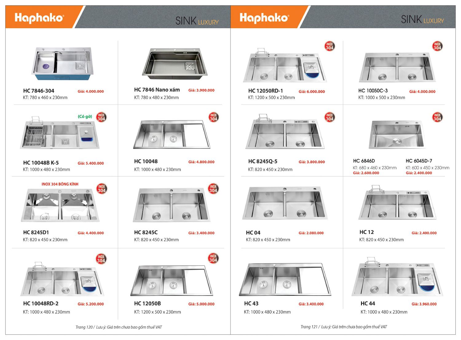 Thiết bị vệ sinh HAPHAKO Catalogue và Bảng giá mới nhất /Page 61
